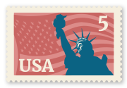 US Flag stamp